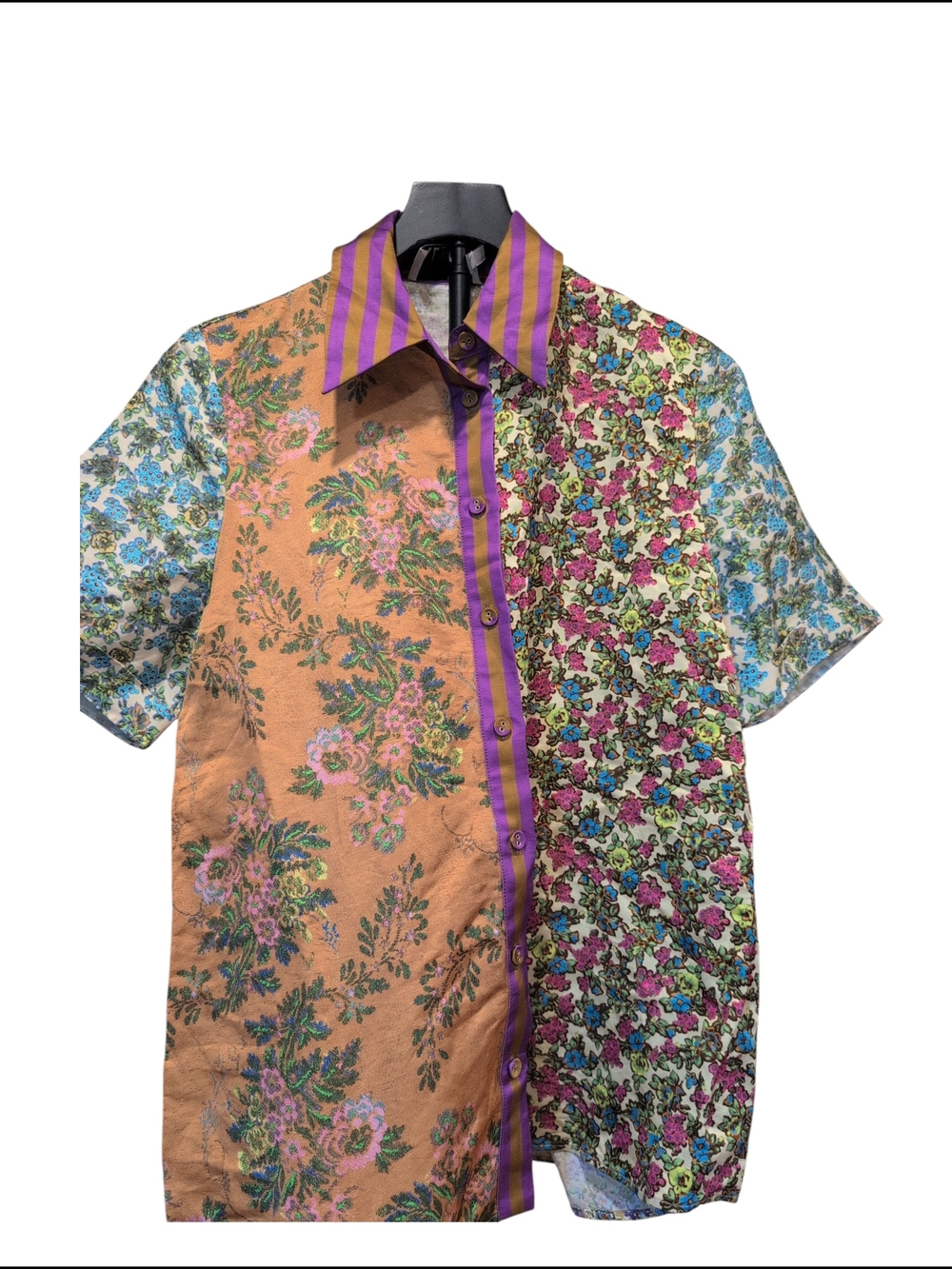 Alémais Multi-Print Short Sleeve Button-Down Shirt - Picture 2 of 7